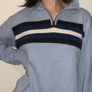 light blue quarter zip